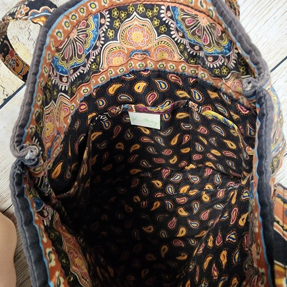 Vera Bradley Kensington Print Tote Bag Purse &‎ Small Bag Retired Brown Paisley